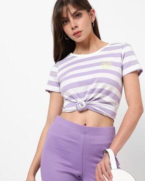 striped round-neck t-shirt