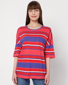 striped round-neck t-shirt