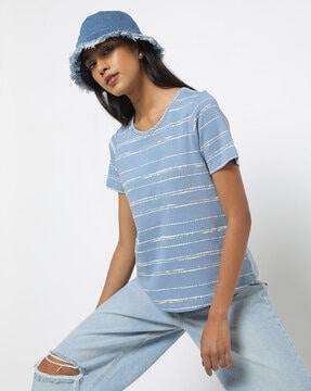 striped round-neck t-shirt