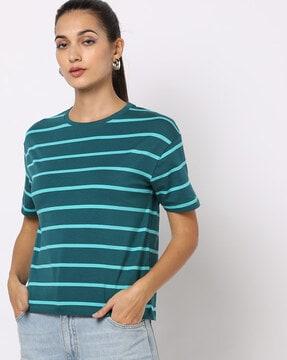 striped round-neck t-shirt