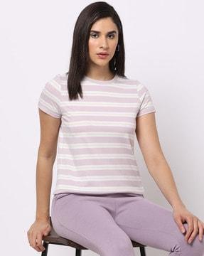 striped round-neck t-shirt