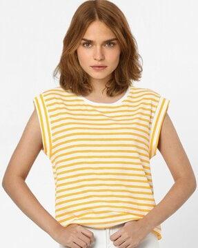 striped round-neck t-shirt