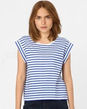 striped round-neck t-shirt