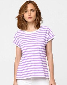 striped round-neck t-shirt