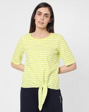 striped round-neck t-shirt