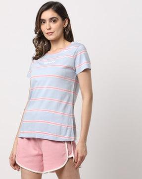 striped round-neck t-shirt