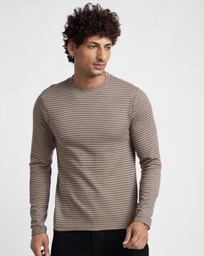 striped round-neck t-shirt