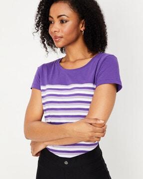 striped round-neck t-shirt