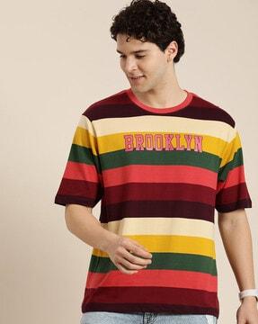 striped round-neck t-shirt