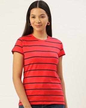 striped round-neck t-shirt