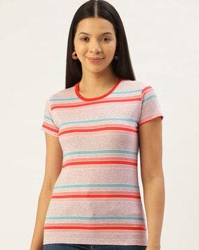 striped round-neck t-shirt