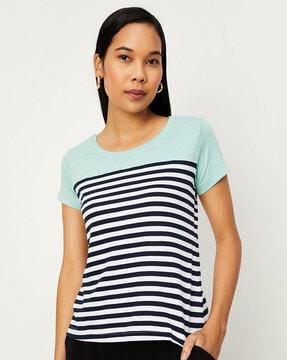 striped round-neck t-shirt