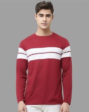 striped round-neck t-shirt