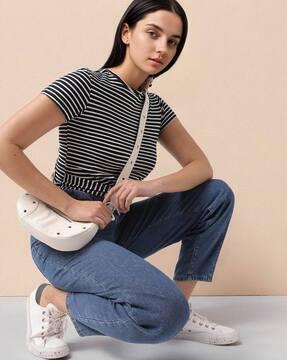 striped round-neck t-shirt