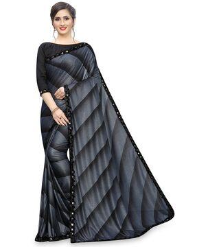 striped saree with embellishments