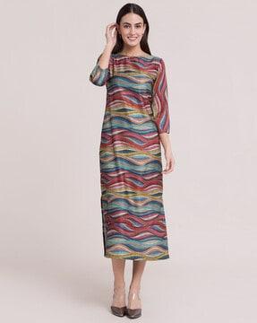 striped sheath dress