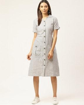 striped shirt dress