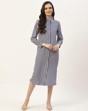 striped shirt dress