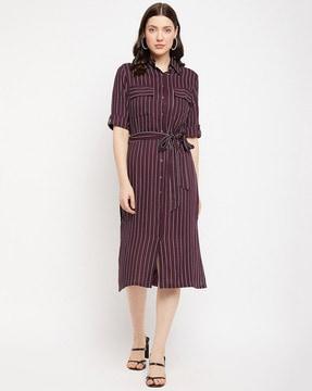 striped shirt dress