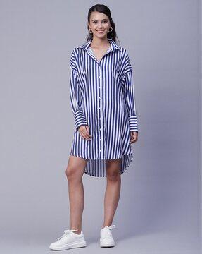 striped shirt dress