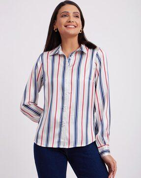 striped shirt with full sleeves