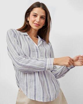 striped shirt with full sleeves