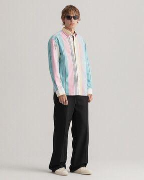 striped shirt with patch pocket