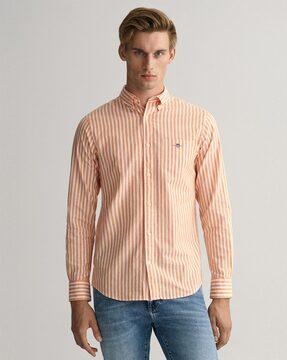 striped shirt with patch pocket