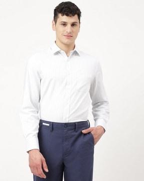 striped shirt with patch pocket