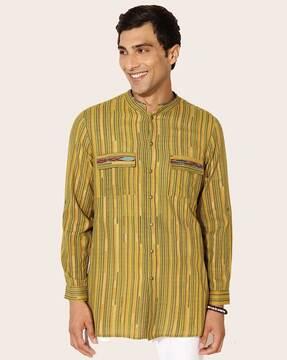 striped short kurta with full sleeves