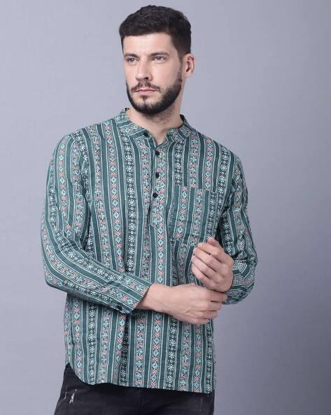 striped short kurta