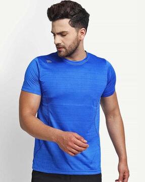 striped short sleeves crew-neck t-shirt