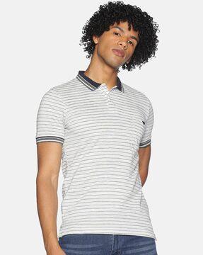 striped short sleeves polo t-shirt