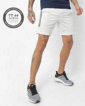 striped shorts with elasticated waist