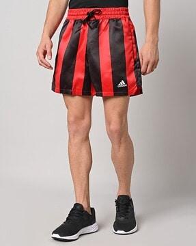 striped shorts with elasticated waist
