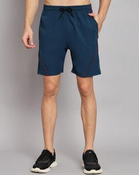 striped shorts with insert pockets