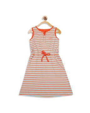 striped sleeveless dress