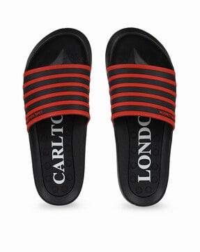 striped sliders with branding