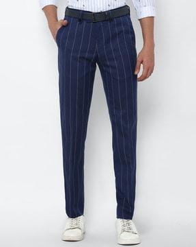 striped slim fit chinos