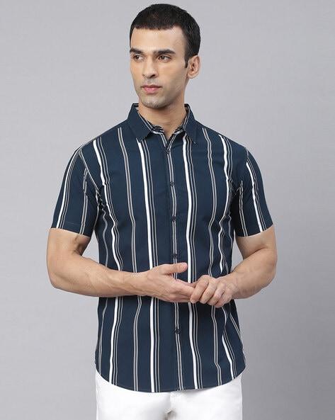 striped slim fit classic shirt