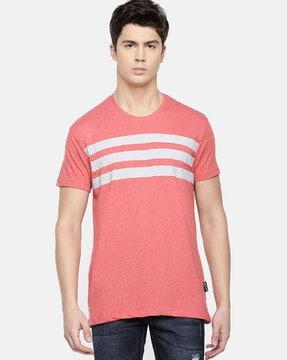 striped slim fit crew-neck t-shirt