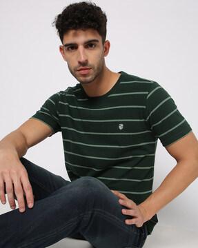 striped slim fit crew-neck t-shirt