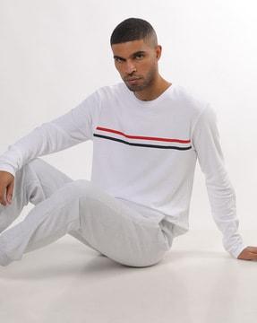 striped slim fit crew-neck t-shirt