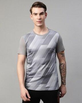 striped slim fit crew-neck t-shirt