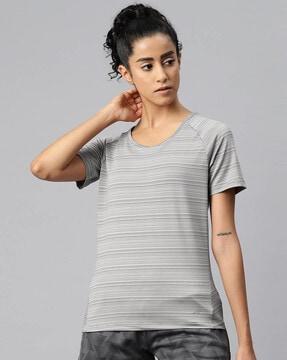 striped slim fit crew-neck t-shirt