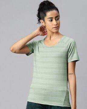 striped slim fit crew-neck t-shirt