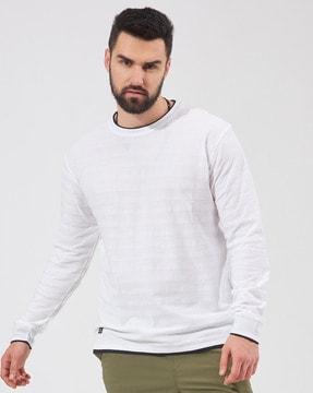 striped slim fit crew-neck t-shirt