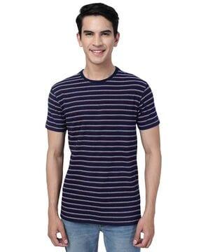 striped slim fit crew-neck t-shirt
