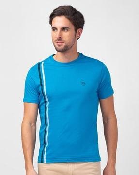 striped slim fit crew-neck t-shirt