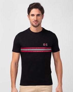 striped slim fit crew-neck t-shirt